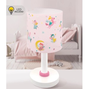 Dalber Tischlampe mit Feen-Motiv, LED Nachtlicht für Kinderzimmer. Innenleuchte mit sanftem Licht.