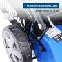 Detailaufnahme: Hyundai Benzin-Rasenmäher LM5122G mit 7-facher Höhenverstellung.