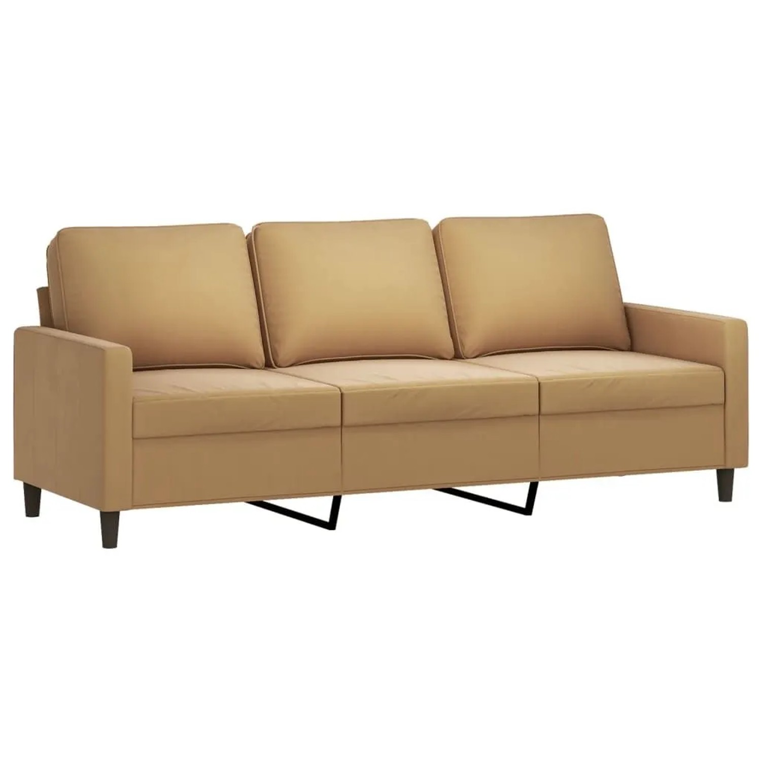 vidaXL 3-Sitzer-Sofa Braun 180 cm Samt 359216 günstig online kaufen