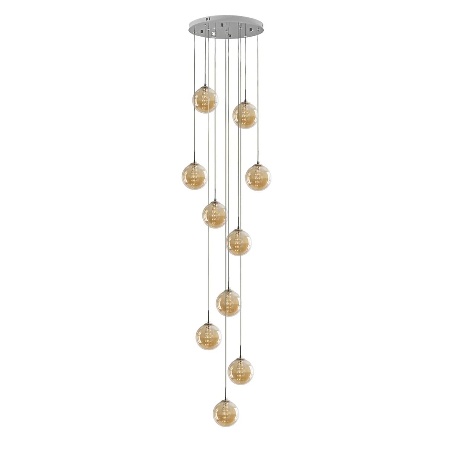 NETTLIFE Pendelleuchte aus  L200cm Braun