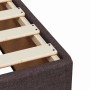 Detailansicht Boxspringbett dunkelbraun 120x200 cm mit Lattenrost. Bett für erholsamen Schlaf.