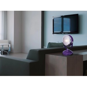 Näve Tischleuchte Carlamp in Violett, Design-Tischlampe im Retro-Stil aus Metall und Glas.