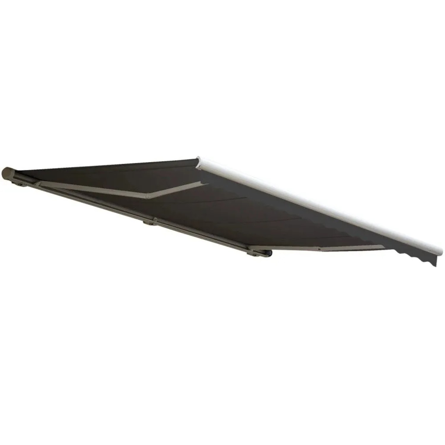 MCW Kassetten-Markise H123 mit Volant 4,5x3m Polyester Anthrazit