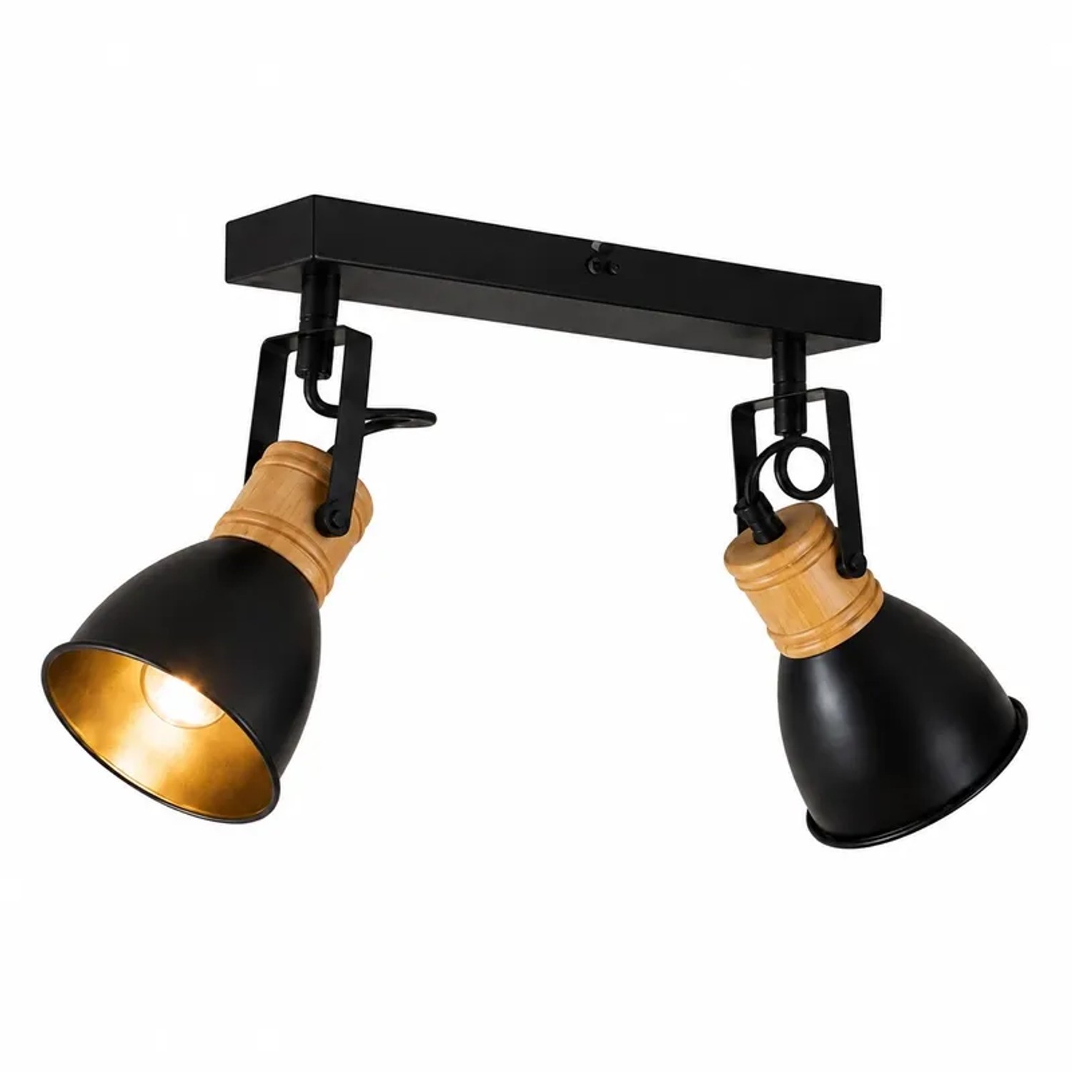 Nettlife Deckenstrahler aus Metall L 14cm Schwarz