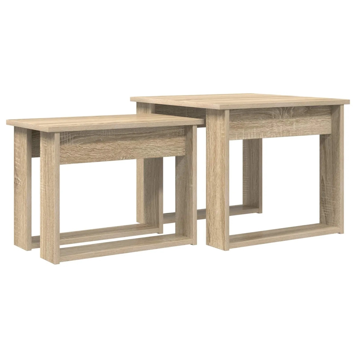 vidaXL Kaffeetisch Set 2-Tlg Sonoma-Eiche Holzwerkstoff 8000126