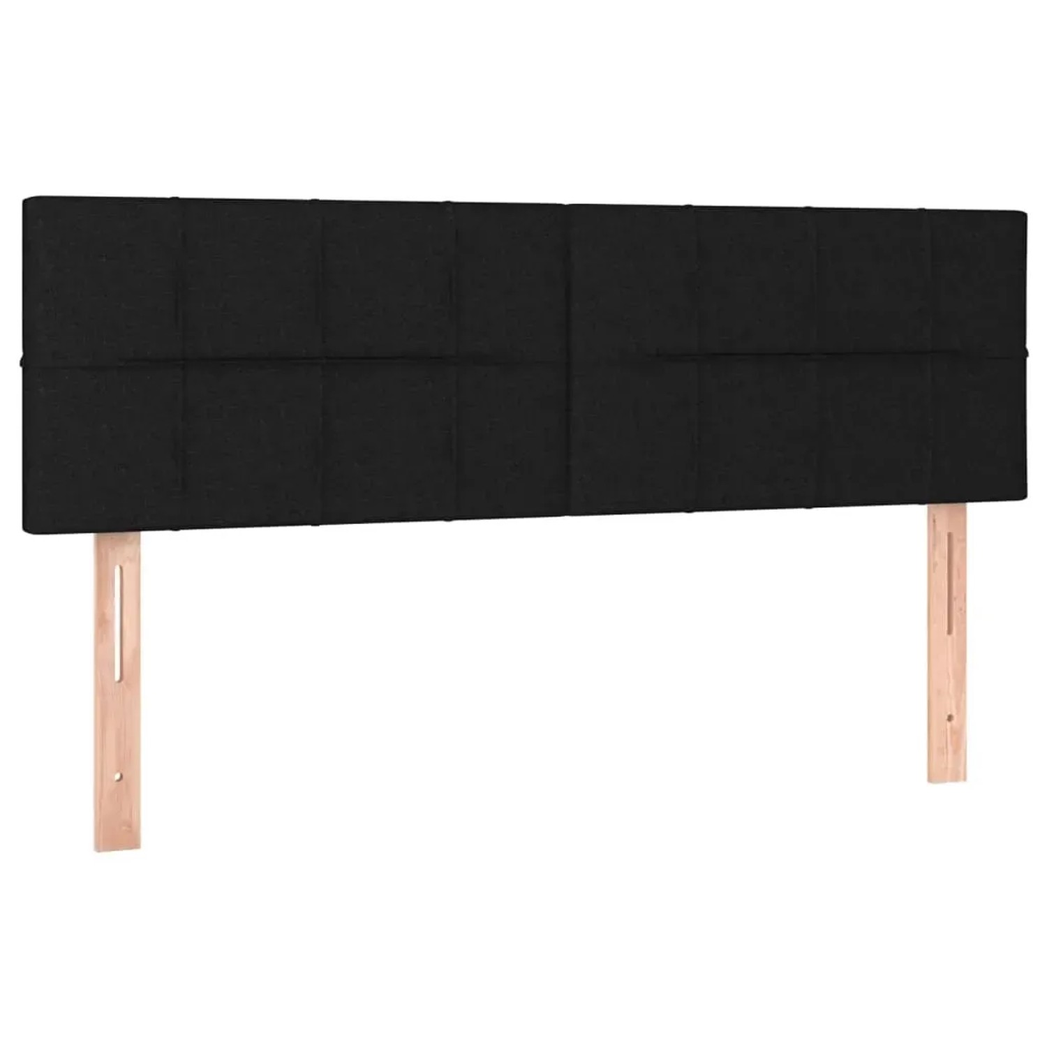 Schwarzes vidaXL Boxspringbett mit Stoffbezug, inklusive Kopfteil. Bett für erholsamen Schlaf.