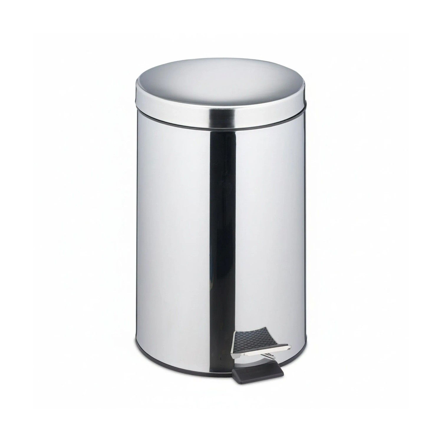 Relaxdays Treteimer Edelstahl Silber Rutschfest 45 cm x 29 cm x 36 cm 2,1 kg
