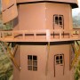 Detailansicht der Ferrum Art Design Windmühle in Rostoptik, Gartendekoration.