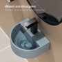Emke Waschbecken, hellgrau-blau, U-Form, Mini-Waschbecken zur Wandmontage. Keramik.