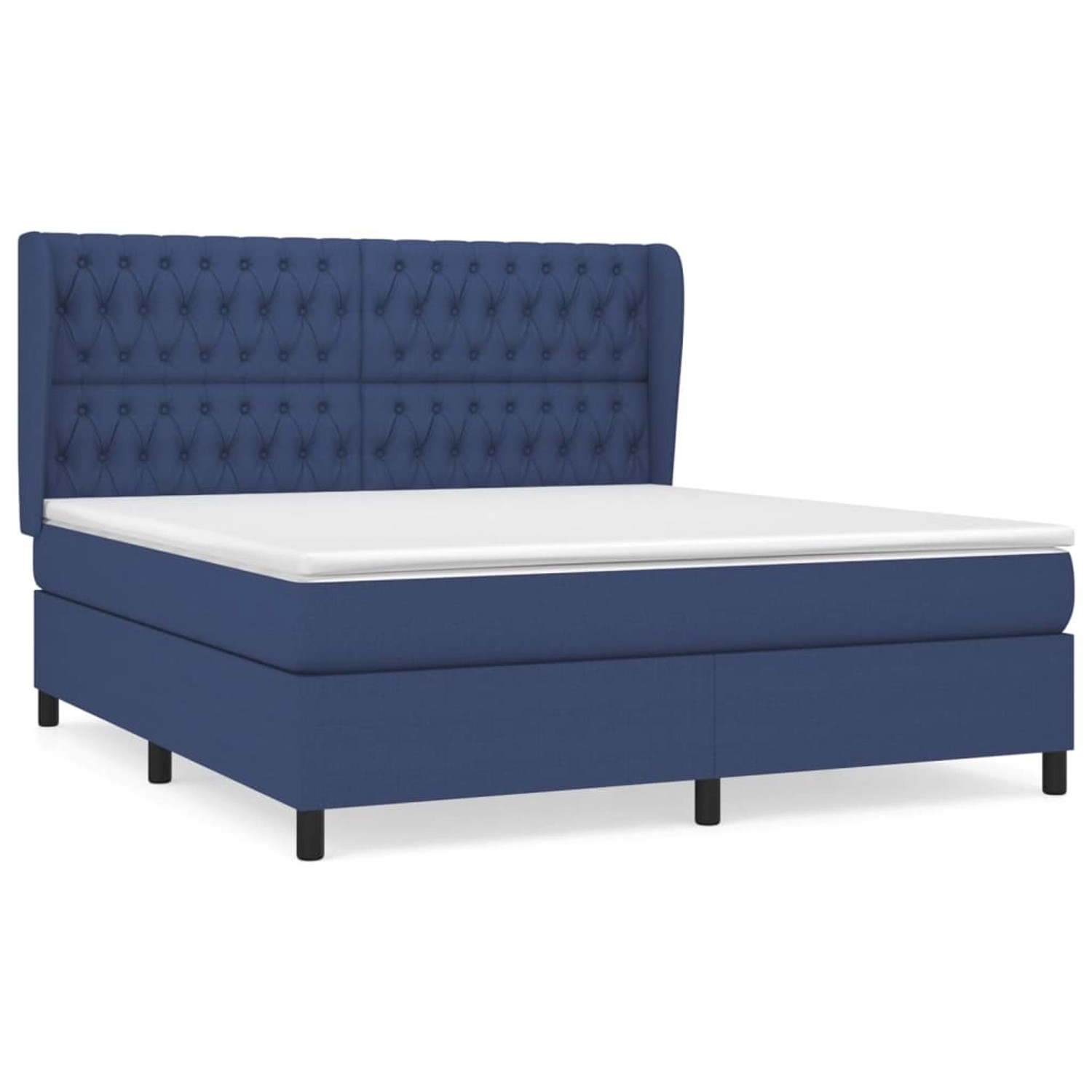 vidaXL Boxspringbett mit Matratze Blau 180x200 cm Stoff 3128227 günstig online kaufen