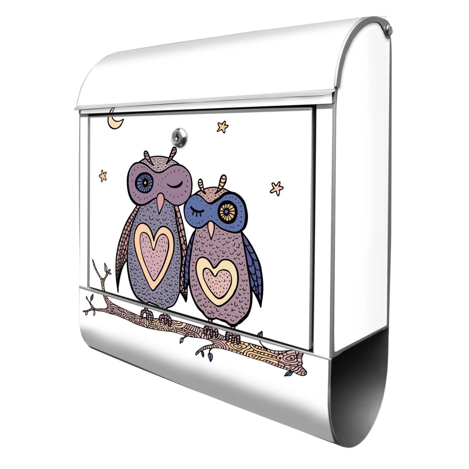 Banjado Design Briefkasten Silber Pulverbeschichtet 39x47x14cm 2 Schlüssel günstig online kaufen