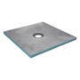 Aurlane, befliesbares Showerboard 90x90 cm mit rundem Ablauf für bodengleiche Dusche.