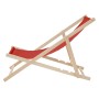 ECD Germany Liegestuhl 10Er Set Klappbar Rot aus Holz_5
