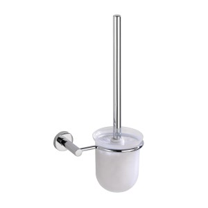 Wenko Power-Loc WC-Garnitur Elegance, Chrom, Wandmontage. WC-Bürste mit Halter.