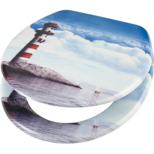 baliv WC-Sitz La Piedra mit Leuchtturm-Motiv und Absenkautomatik.