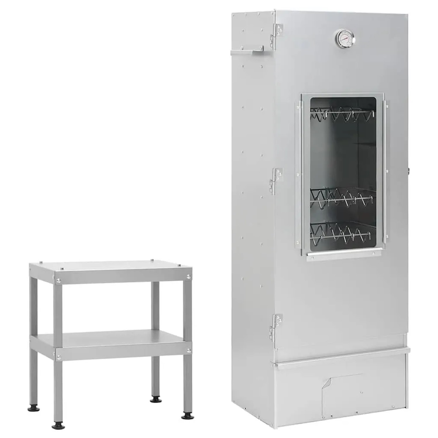 vidaXL Räucherofen mit Tisch Verzinkter Stahl 3187615