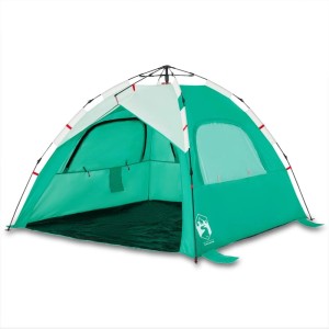 vidaXL Strandzelt 3 Personen Seegrün Quick Release Wasserdicht 4005315
