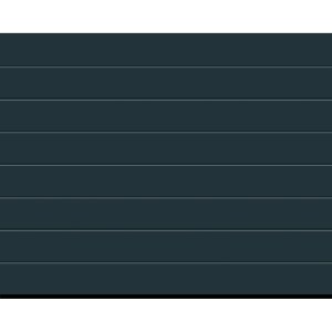 EcoStar Garagen-Sektionaltor, anthrazitgrau, mit horizontaler Linienprägung.