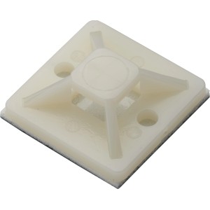 Weißer Klebesockel (2x2 cm) für Kabelbinder, 20 Stück zur Kabelbefestigung.