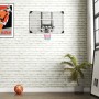 SPORTNOW Basketballkorb zur Wandmontage mit transparenter Rückwand, schwarzem Stahlring und farbigem Netz.