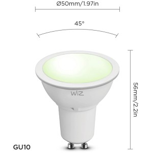 WiZ Smart LED Leuchtmittel GU10, 5,5W, RGBW, steuerbar per App.