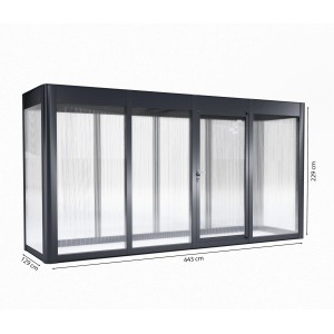SunElements Gartenhaus SunGarden Select 4.1, anthrazit-metallic, 5,7 m².