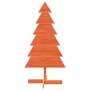 vidaXL Weihnachtsbaum zum Schmücken Wachsbraun 120cm Massivholz Kiefer 858191
