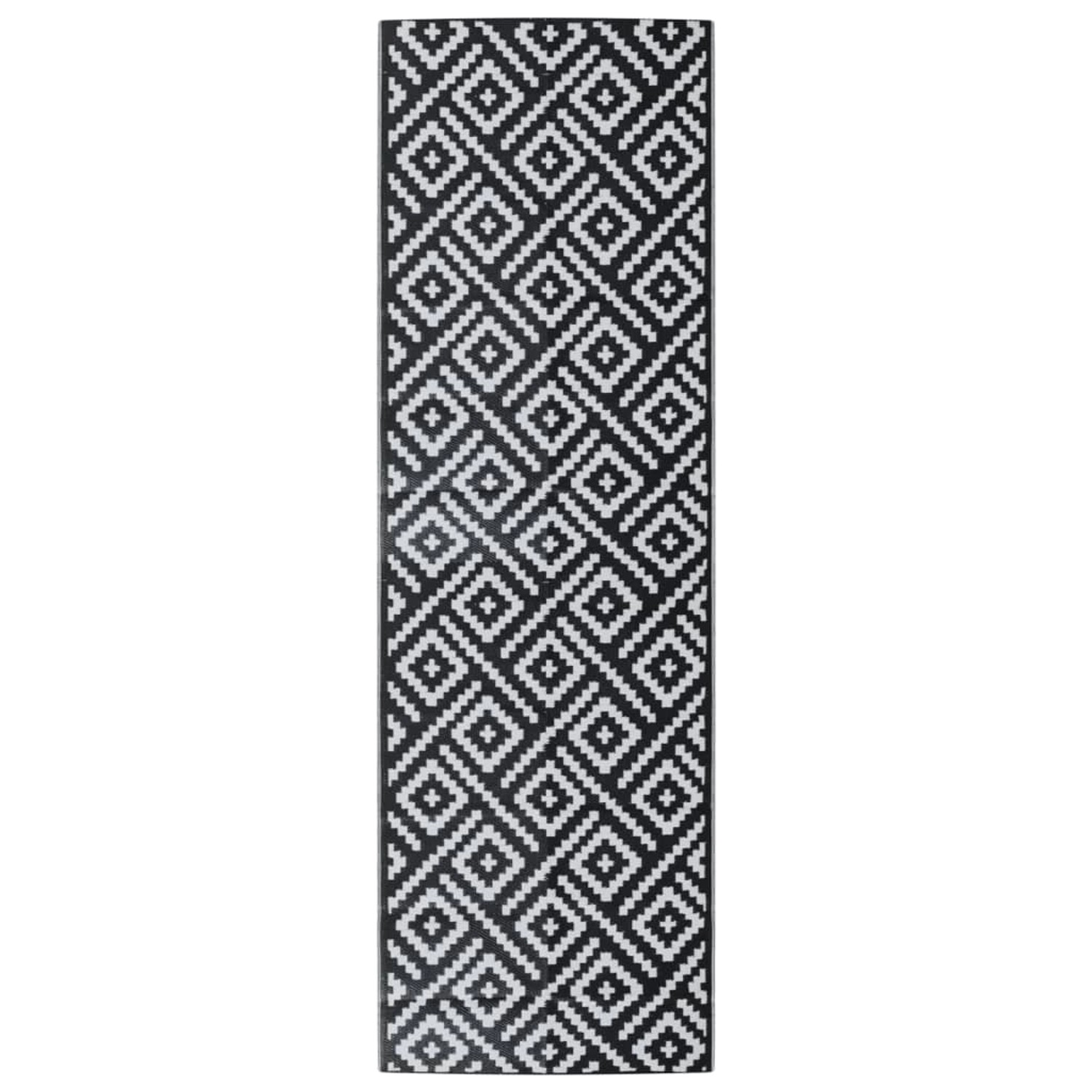 vidaXL Outdoorteppich Weiß Und Schwarz 80x250 Cm Pp 2008740 günstig online kaufen