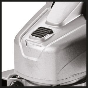 Detailaufnahme: Einhell TC-AG 125/850 Winkelschleifer, Spindelarretierung.