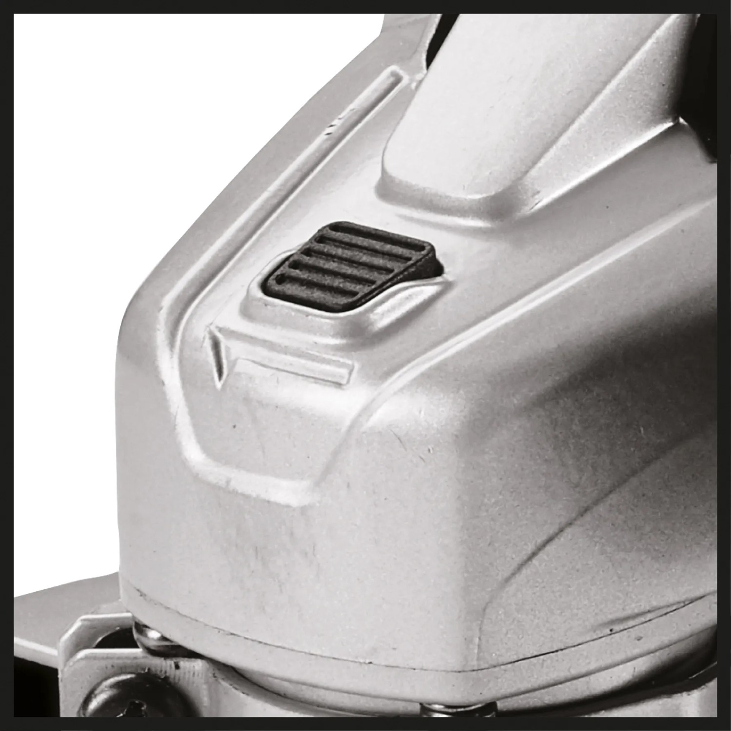 Detailaufnahme: Einhell TC-AG 125/850 Winkelschleifer, Spindelarretierung.