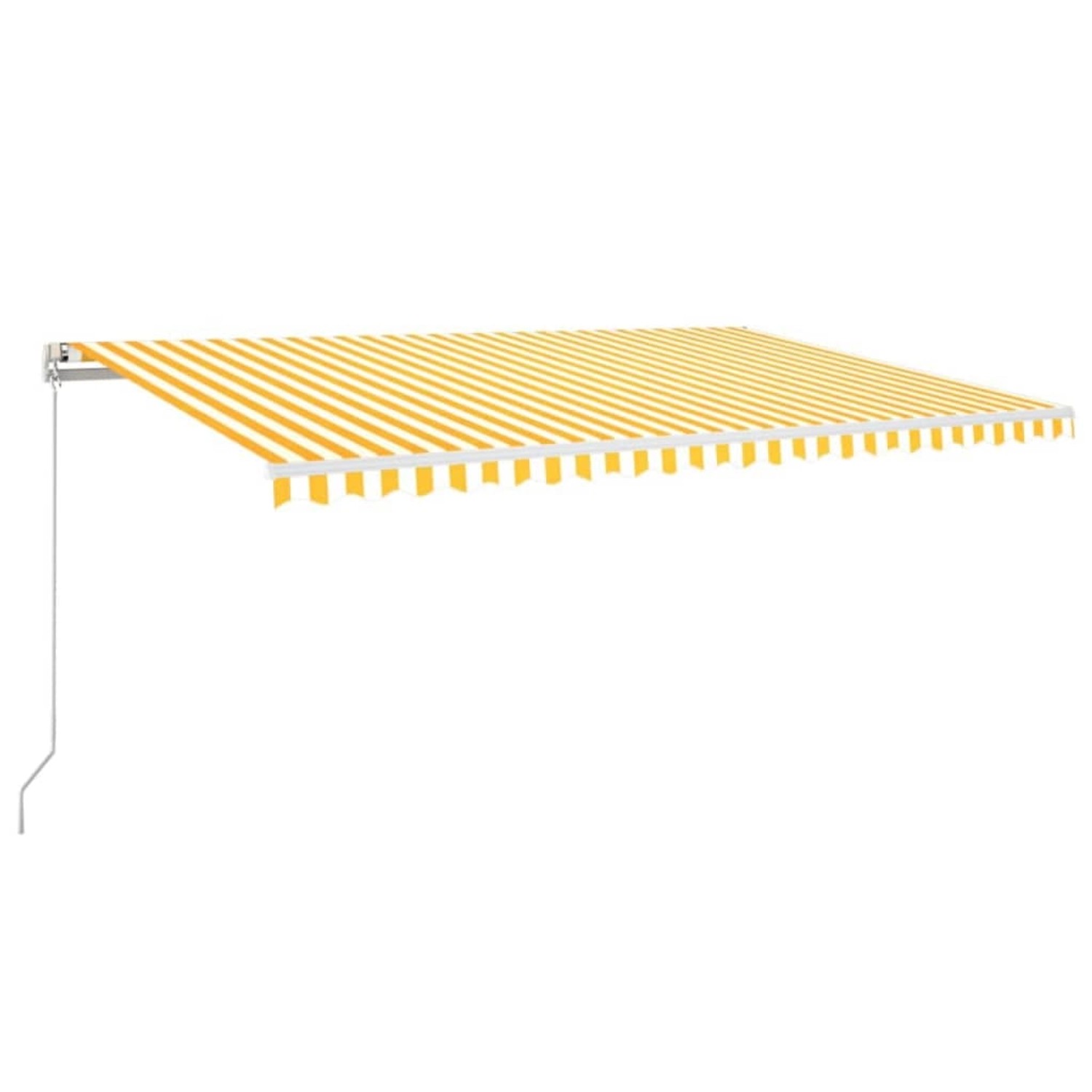 furnicato Markise Manuell Einziehbar 500x300 cm Gelb und Weiß günstig online kaufen
