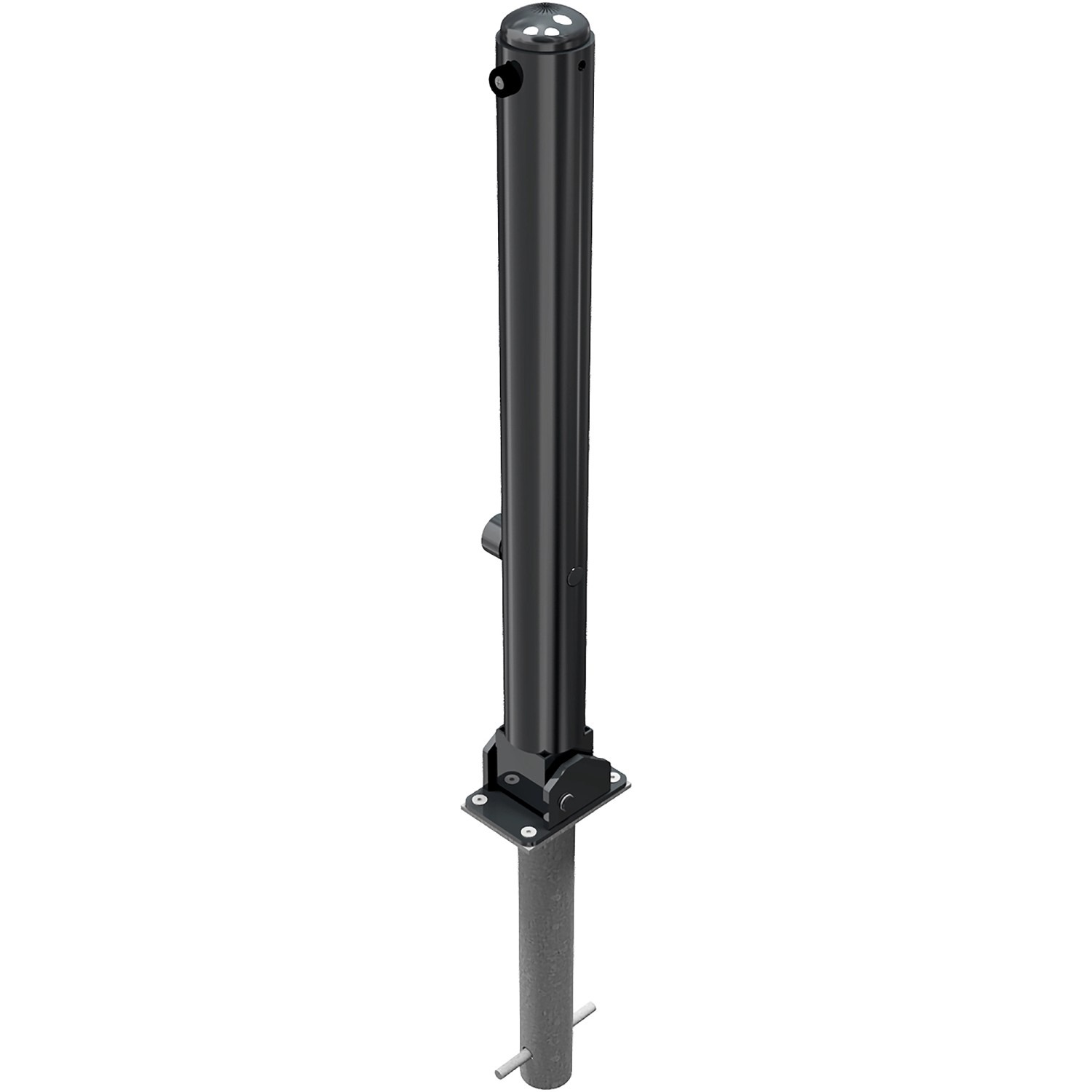 Schake Stilpfosten Ø 82 mm Umlegbar Einrastend Einbetonieren Dreikant RAL7016