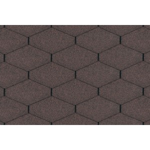 Braune Bitumen-Dreieckschindeln für die Dacheindeckung von Gartenhäusern und Pavillons.