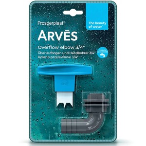 Arves Überlaufbogen und Handbohrer 3/4'' (20 mm) im Set, Zubehör für Regentonnen.