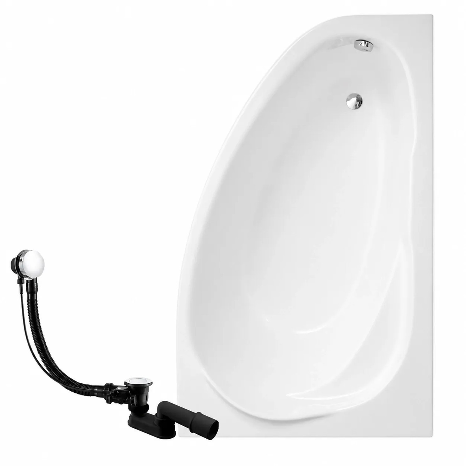 KOLMAN Badewanne Eckwanne 160 x 100 Cm Rechts Inkl. Ablauf Und Füße
