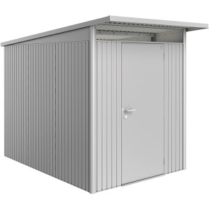 Biohort Metall-Gerätehaus AvantGarde A3, silber-metallic mit Standardtür.