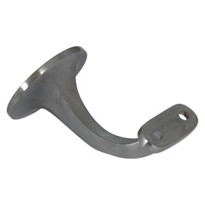 Handlaufkonsole, Messing-Chrom matt, 2er-Set für Holzhandläufe.