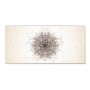 Silberne Magnettafel 78x37cm mit Mehendi-Motiv als Wanddekoration inklusive Magnete.