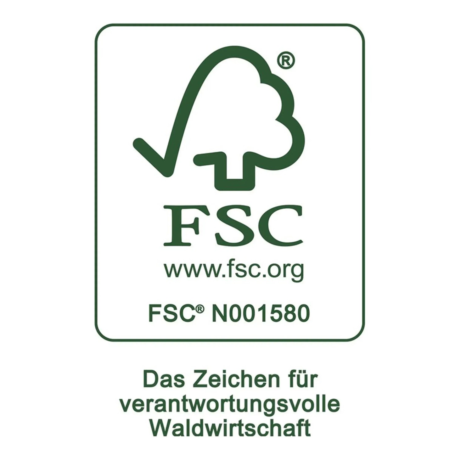 FSC®-Siegel: Zeichen für verantwortungsvolle Waldwirtschaft. Nachhaltiges Holz für Gartentisch Greenville.