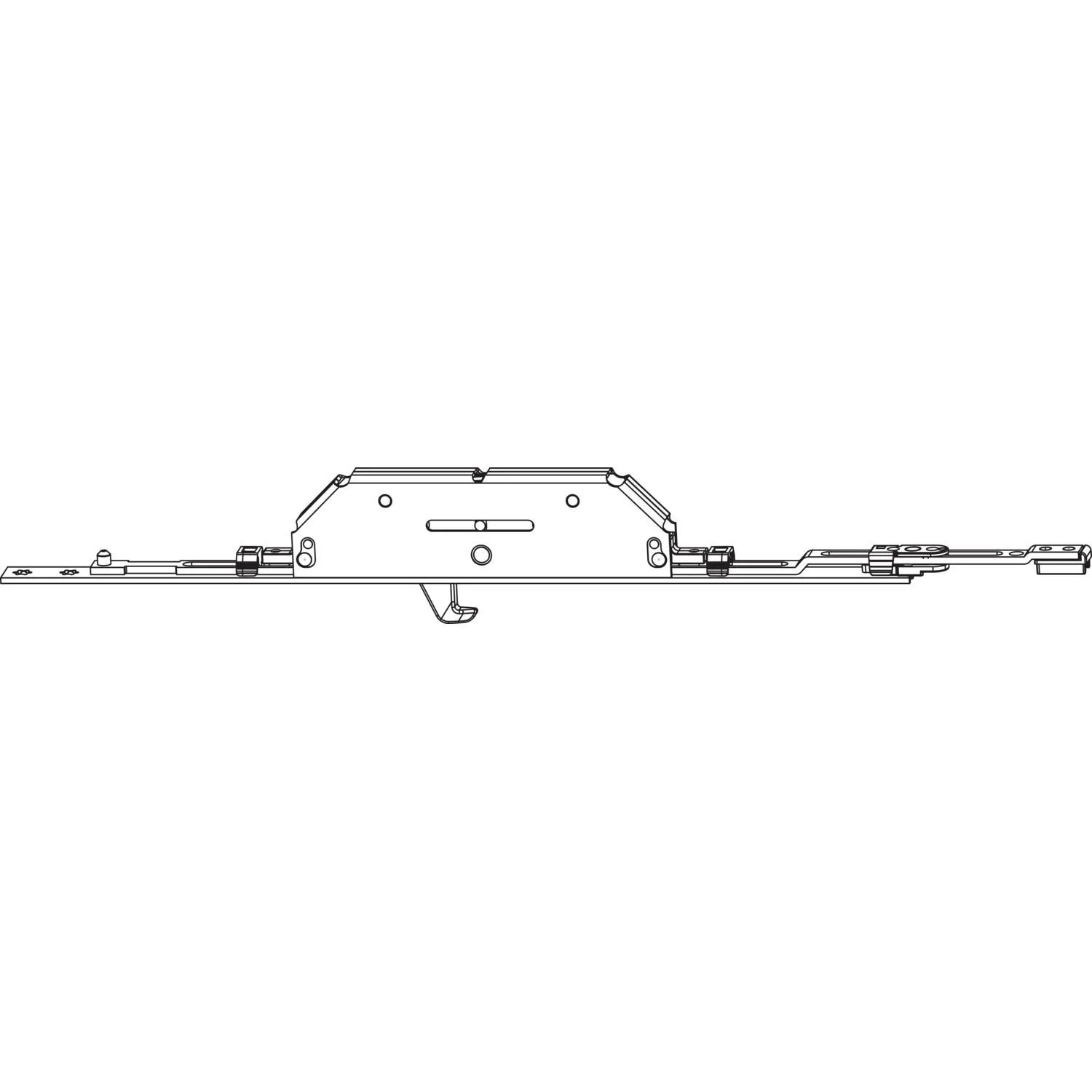 Macomm Hakenverschluss Waagrecht Verlängerbar Multi-Matic für 7,5 Falzluft Silber Stahl Verzinkt 349mm