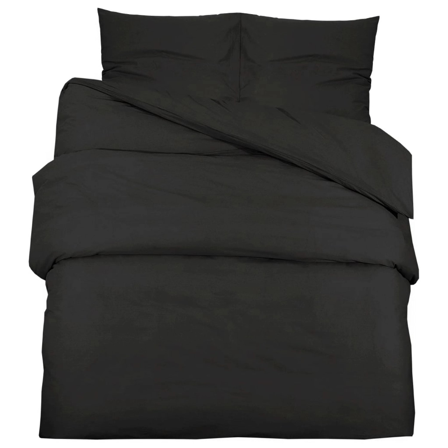 vidaXL Bettwäsche-Set Schwarz 200x220 cm Leichte Mikrofaser 135977 günstig online kaufen