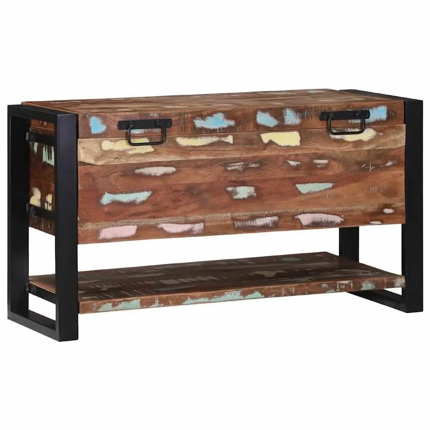 vidaXL Aufbewahrungsbox Mehrfarbig 80 x 35 x 45 cm Massivholz Altholz 4015976