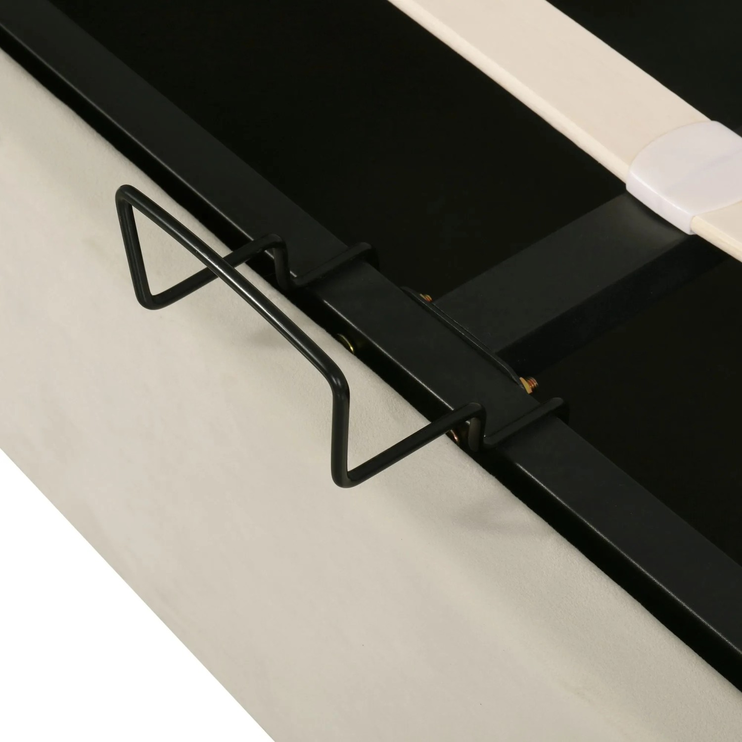 KOMHTOM Gepolstertes Hydraulisches Doppelbett 180 x 200 Cm  Funktionales Bett Mit Lattenrost Und Stauraum  Samtbezug  Beige