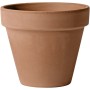 Deroma Pflanztopf Standard, 17 cm, Mocca, aus Terrakotta für den Garten.