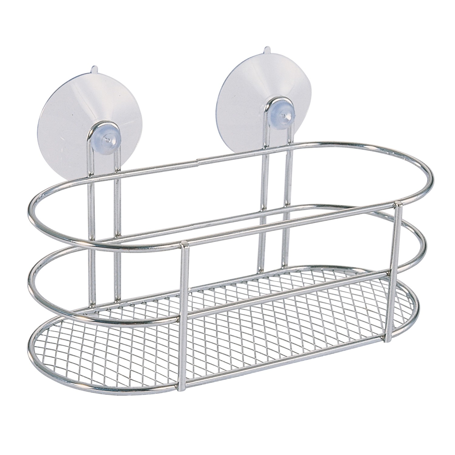 MSV Duschregal Ventouses Oval Stahl 20 cm x 9,5 cm Chrom günstig online kaufen