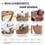 Anleitung: Sekey Holzjalousie Walnussholzoptik ohne Bohren montieren. 6 Schritte: Messen, Halterungen, Bedienstab, Blende, Jalousie.