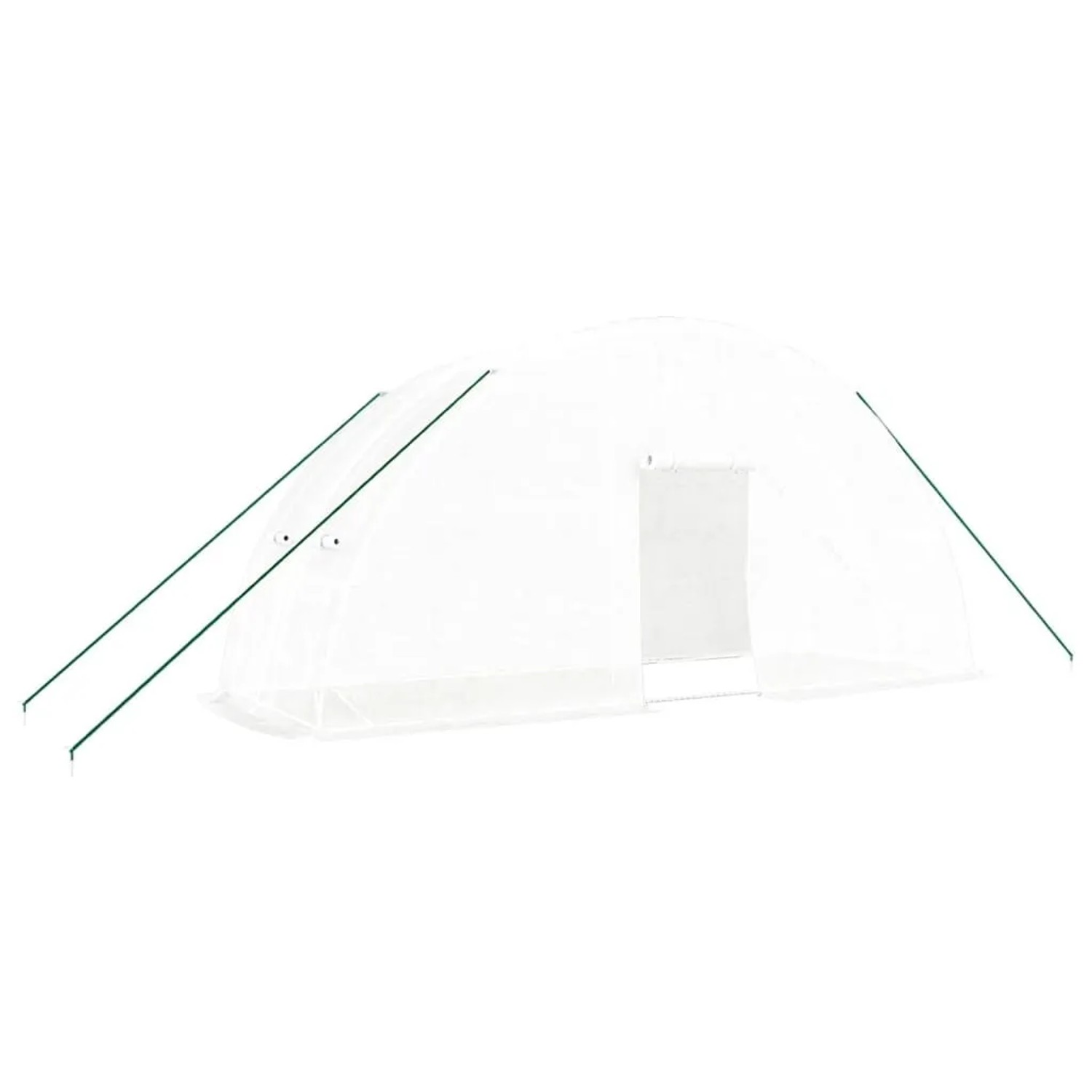 vidaXL Gewächshaus mit Stahlrahmen Weiß 12 m² 6x2x2,85 m 364091