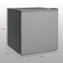 Kompakter, grauer HOMCOM Mini-Gefrierschrank mit 35L Volumen, ideal für kleine Räume.
