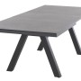 Ausziehbarer Gartentisch Ferrostone von Siena Garden, 100x260 cm, mit Aluminiumgestell und HPL-Tischplatte.
