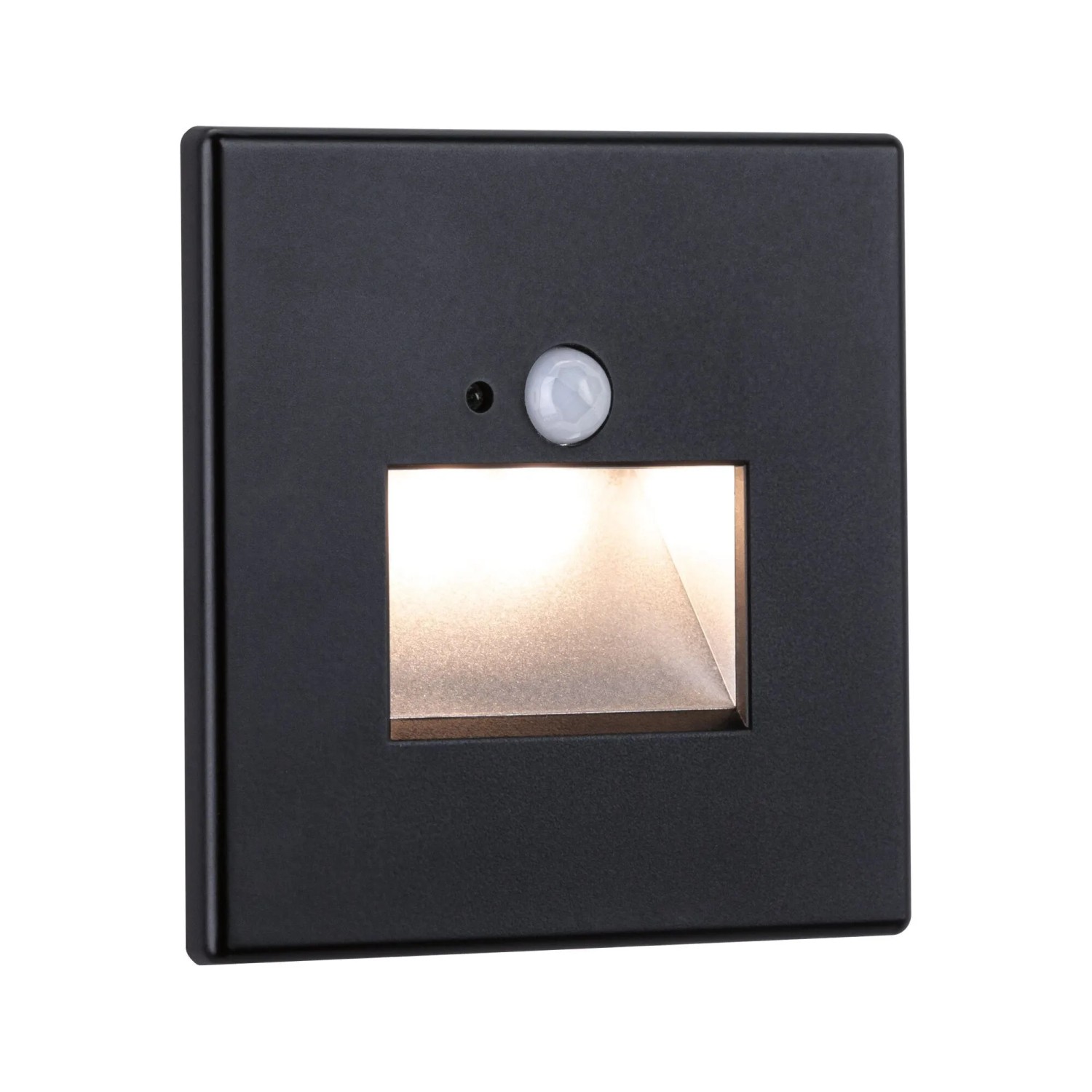 Einbaustrahler Wand EBL Edge eckig LED 1,2 W 230 V PIR-Sensor Schwarz